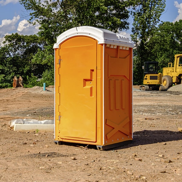 how often are the porta potties cleaned and serviced during a rental period in Anderson IA